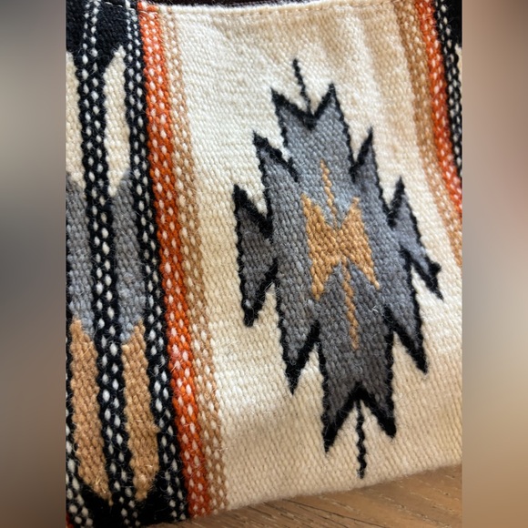 American Darling Bag Churro Wool Leather Tooled Fringe Aztec Boho Crossbody NWT - Picture 12 of 15